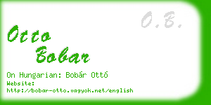 otto bobar business card