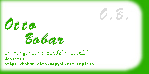 otto bobar business card